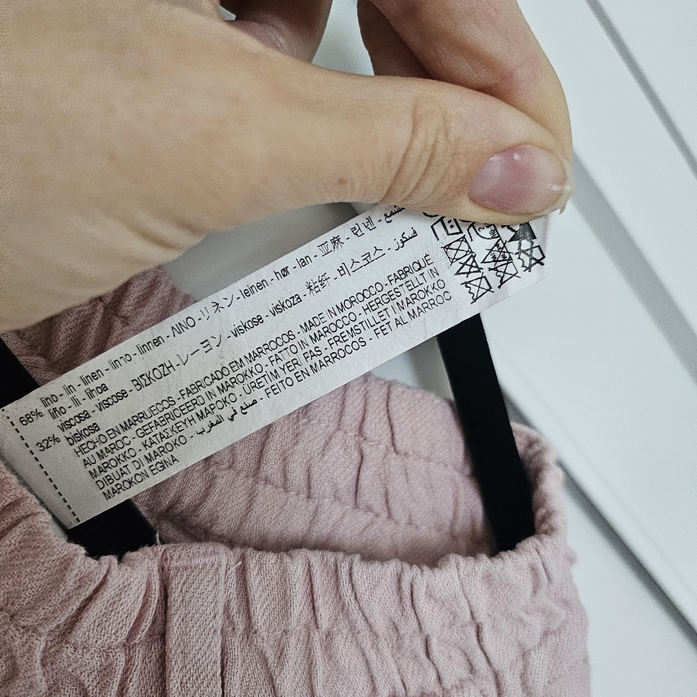 Light pink Zara linen blend pants in Size Medium - Picture 6 of 6